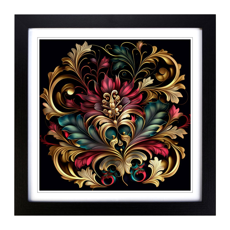 Single Picture Frame Print on Wood, Black