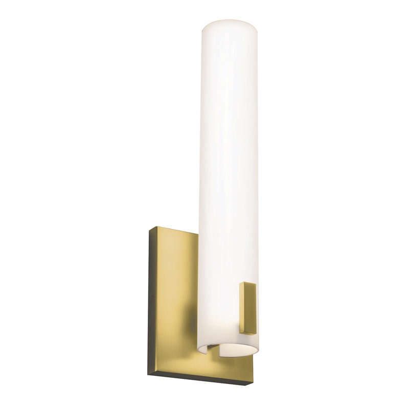 Bowen - 14'' LED Wall Sconce - 16W - Light Antique Brass, Light Antique Brass, White