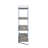 Chrome Silver Finish Bookshelf