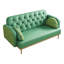 Canapé causeuse avec motif tulipe, canapé deux places rembourré moderne avec 2 coussins décoratifs en forme de boulette, canapé de salon
