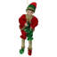 Ornement de Noël 12 po pliable rouge et vert dans un costume