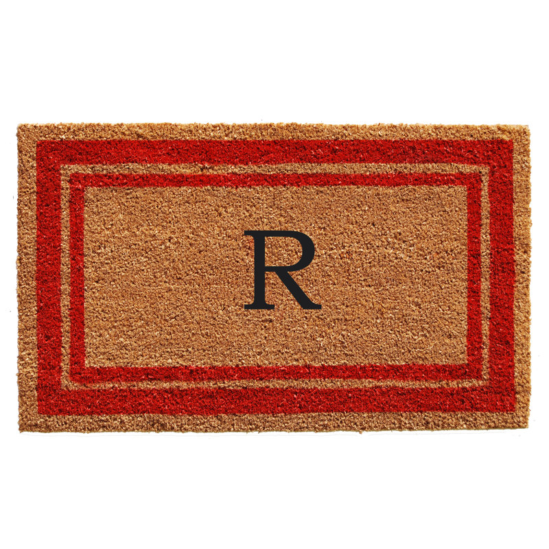 Tapis d'entrée antidérapant Stortz, Rouge / Brun, R, Rectangle 2 pi x 3 pi
