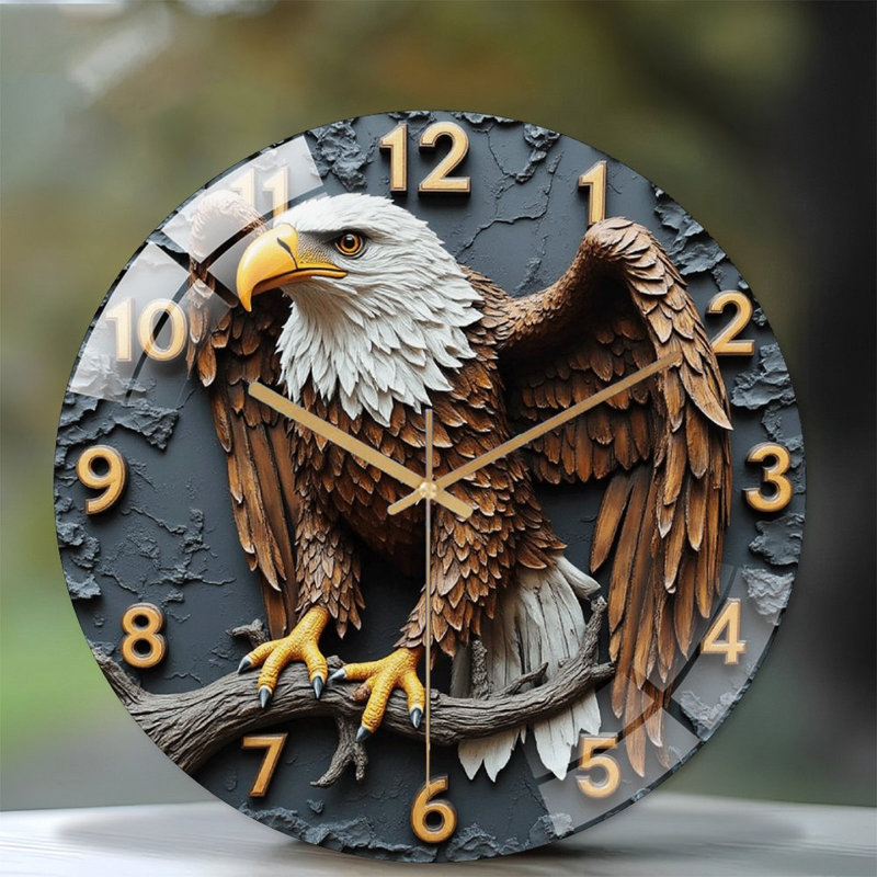 Horloge murale aigle 2 po