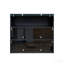 Armoire de rangement pour chaussures en verre avec lumière DEL RVB - noir-130480623