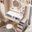 Meuble-lavabo moderne avec miroir et tabouret Modern
