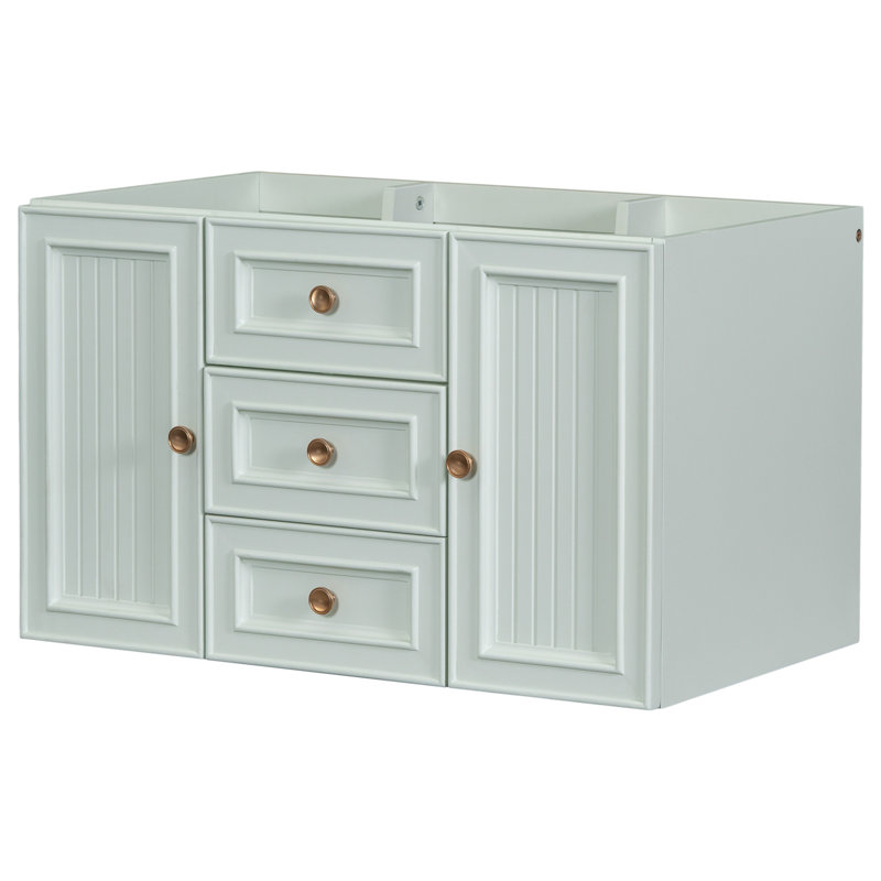 Base de meuble-lavabo mural simple 29,3 po seulement en vert