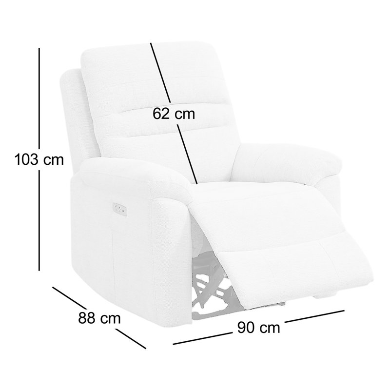 Kriwox Electric Recliner, Grey