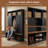 62.2" Entryway Hall Tree with Bench, 3 Top Cubbies & Bottom Storage, Farmhouse Coat Rack with Hooks & Cabinets, Freestanding MDF Organizer for Hallway, Mudroom, Living Room-129892209