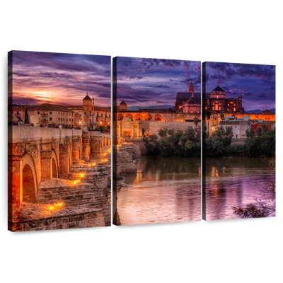 Illuminated Cordoba Roman Bridge