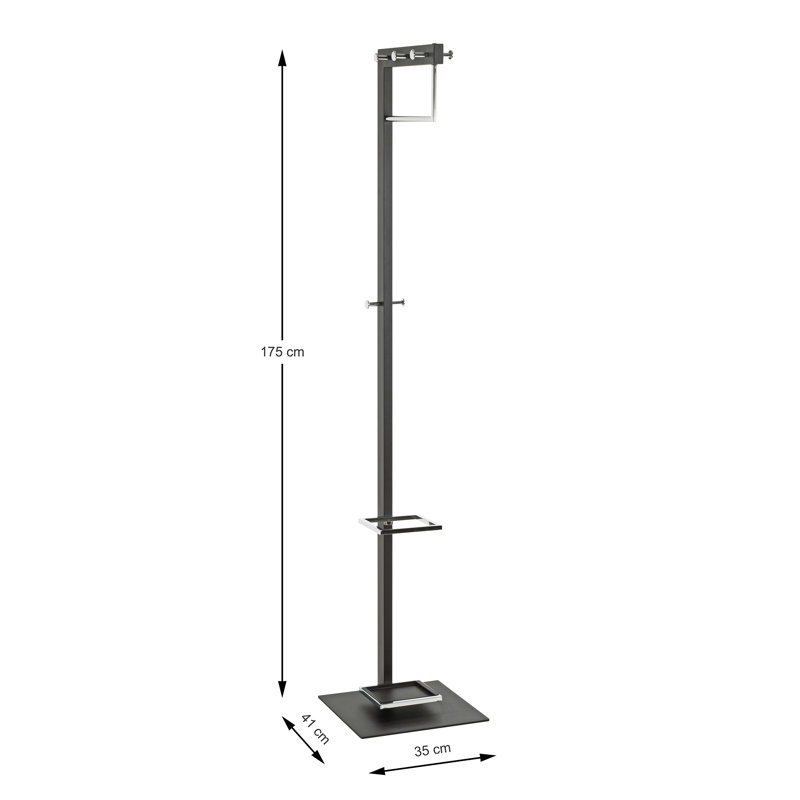 Annegrethe Metal Freestanding 8 - Hook Coat Rack