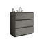 Meuble-lavabo gris 30 po - Polyvalent, polyvalent, élégant rangement, utilisation-1323127141