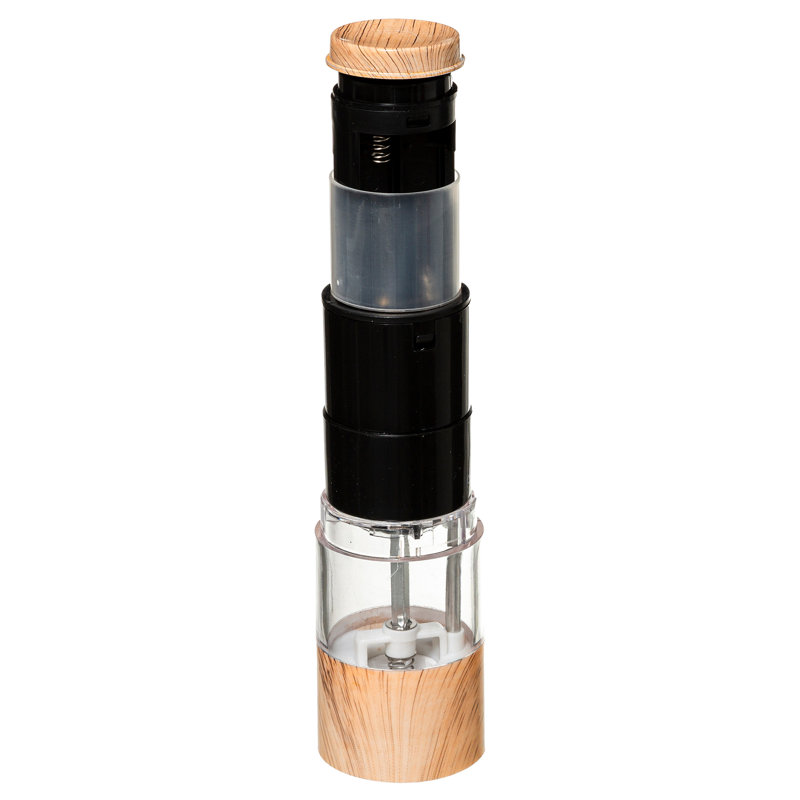 Belfry Kitchen Emanuel Silicone Battery Powered Electric Pepper Mill, Black
