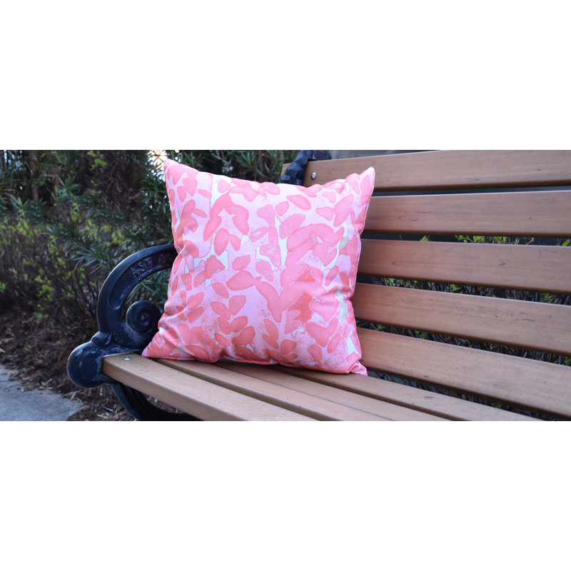 Housse et insert de coussin carré fleur, 26 po x 26 po, Rose, Extérieur