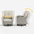 All-Weather Rattan Rocking Swivel Patio Chairs With Cushions-1798146746