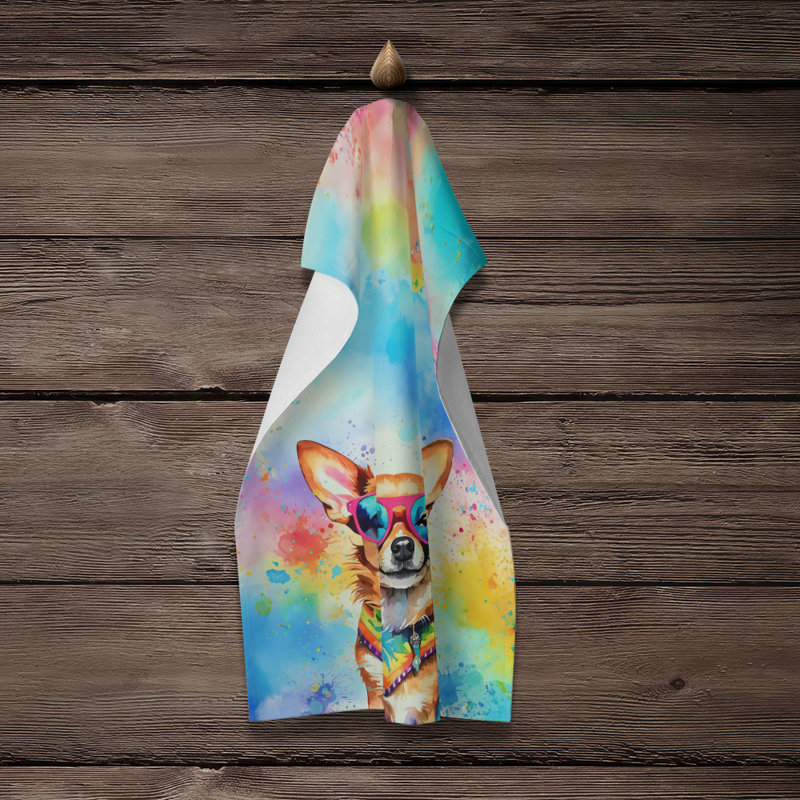 Serviette de cuisine Chihuahua Hippie Dawg