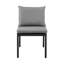 Ensemble de 2 chaises d'extérieur en aluminium avec coussins gris Gerri