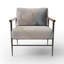 Fauteuil d'appoint tapissier abstrait doré et gris In Motion II-1367478985