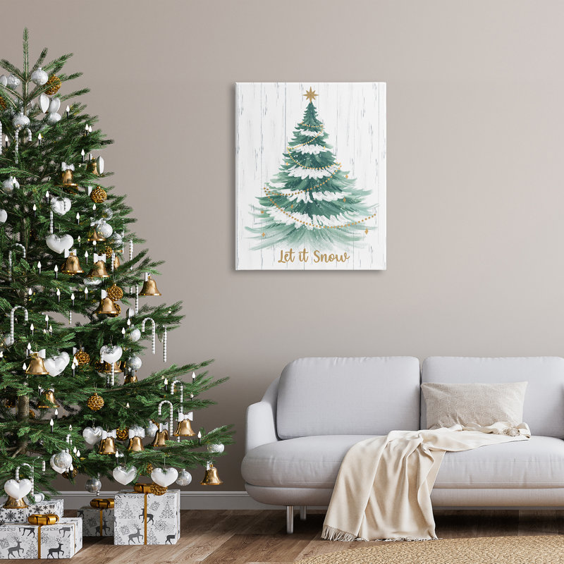 «Let It Snow», impression sur toile par Sharon Lee, H 40 po x l 30 po x P 1,5 po