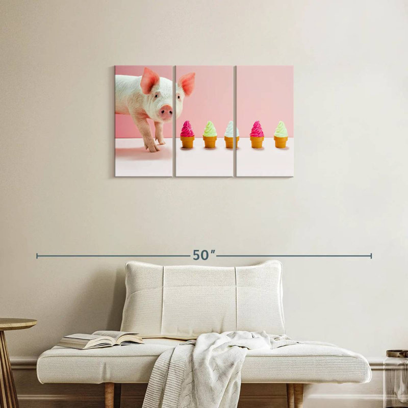 Pig And Sundaes, 20" H x 33" W
