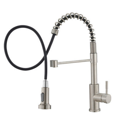 Robinet de cuisine à poignée simple en acier inoxydable 304