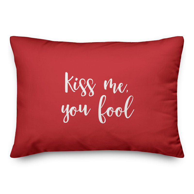 Coussin Kiss Me You Fool, Rouge