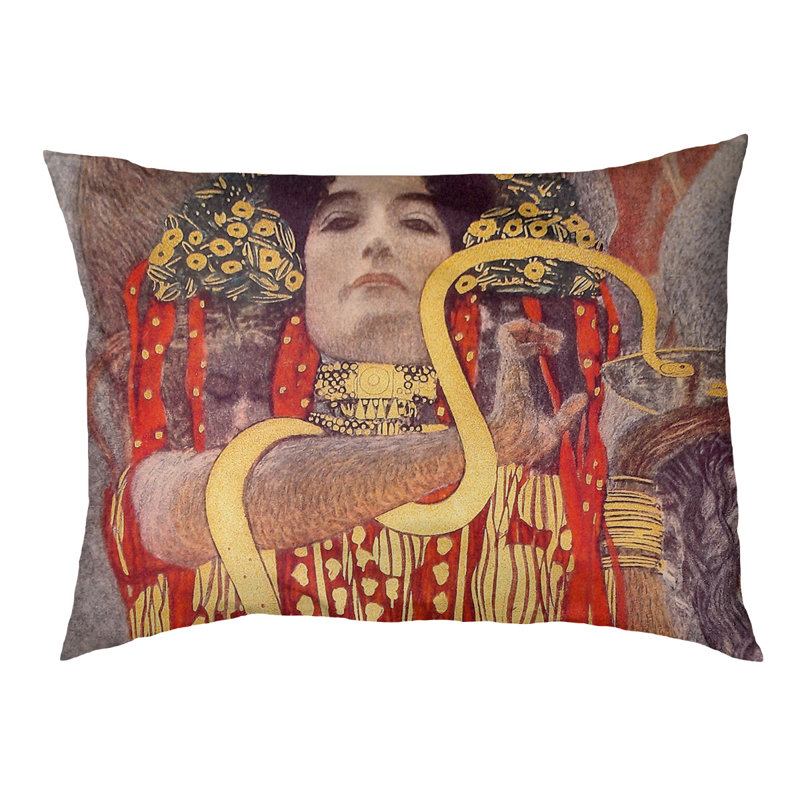 Coussin stylisé pour chat hygeia Carlile, Petit (L 29,5 po x l 19,5 po), Rouge / jaune