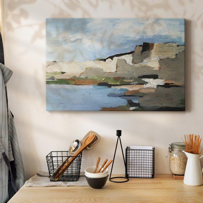 White Rock Cliffs II-Gallery Wrapped Canvas, 12" H x 18" W