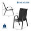 Outdoor Dining Chairs Set of 6, Stackable Patio Chairs with Textilene Fabric and High Back for Backyard Garden Balcony-1024339662