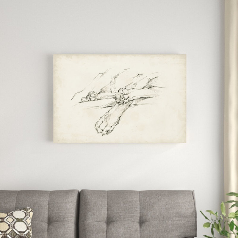 «Puppy Nap II» par Ethan Harper - reproduction de dessin sur toile tendue, H 24 po x l 36 po