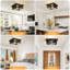 Lot de 2 plafonniers carrés noirs mats à 2 lumières, style industriel, structure métallique ajourée, à fixer au plafond. Luminaire rustique de style ferme pour couloir ou entrée.