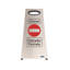 STAINLESS STEEL CLOSED NO ENTRY FLOOR SIGN