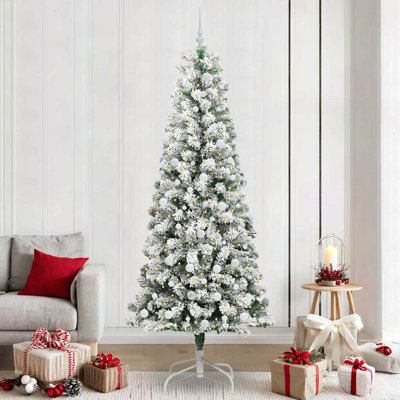 Artificial Hinged Christmas Tree Green and white