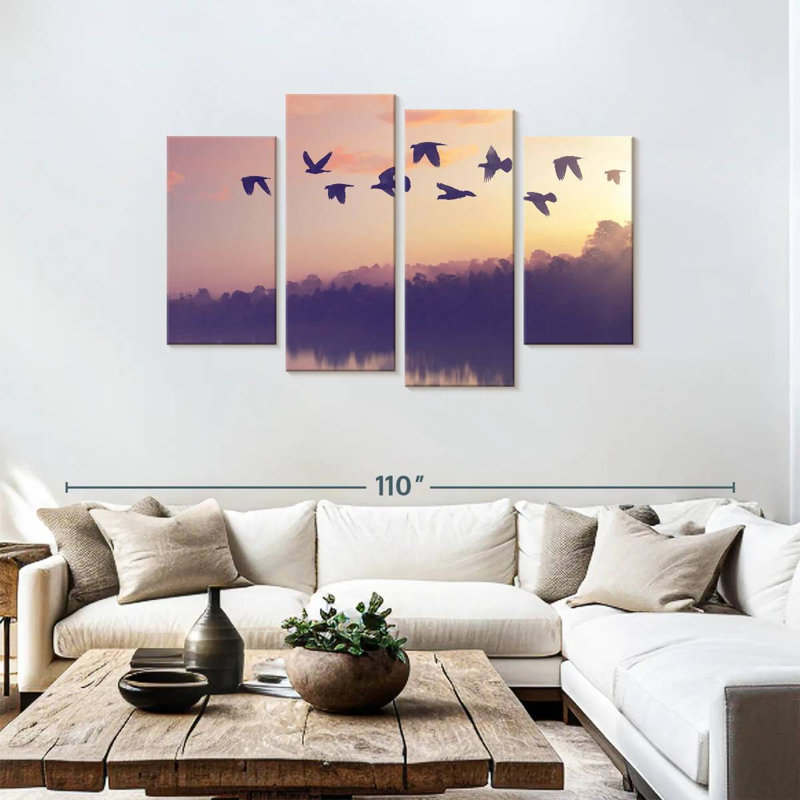 Brampt Birds Sunny Silhouette, 48" H x 75" W