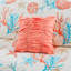 Courtepointe en coton 6 pièces avec coussins décoratifs, taille corail double / grand, coquillages et coraux imprimés, mélange de tissus doux, vermicelle, bord de mer, double / grand lavable à la machine, literie à broderie Starfish