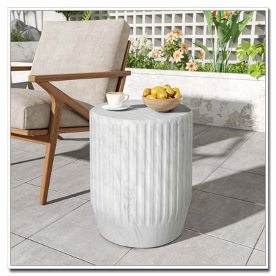 Outdoor Concrete Patio Side Tablbe