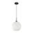 1 - Light Ribbed Frosted Glass Globe Pendant Light-73764690