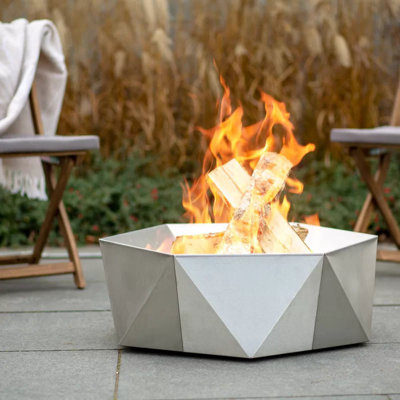 Hexagon Stainless Steel Fire Pit