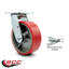 6 Inch Poly on Cast Iron Swivel Caster with Roller Bearing and Swivel Lock|SCC-30CS620-PUR-BSL