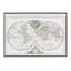 «Vintage World Map» par Corinna Buchholz of Piddix, reproduction d'art sur toile encadrée-1240989497