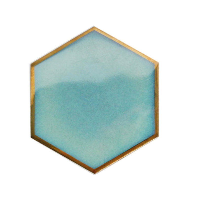 Ensemble de 4 sous-verres en céramique Octa Blue, Vert