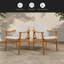 Ensemble de 2 chaises de salle à manger d'extérieur, structure en bois d'acacia couleur teck, osier PE brun-1168029567