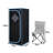 Full Size Portable Black Steam Sauna Tent–Personal Home Spa, With Steam Generator, Remote Control, Foldable Chair, Timer And PVC Pipe Connector Easy To Install.Fast Heating, With FCC Certification