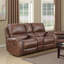 Causeuse inclinable manuelle en cuir Achern