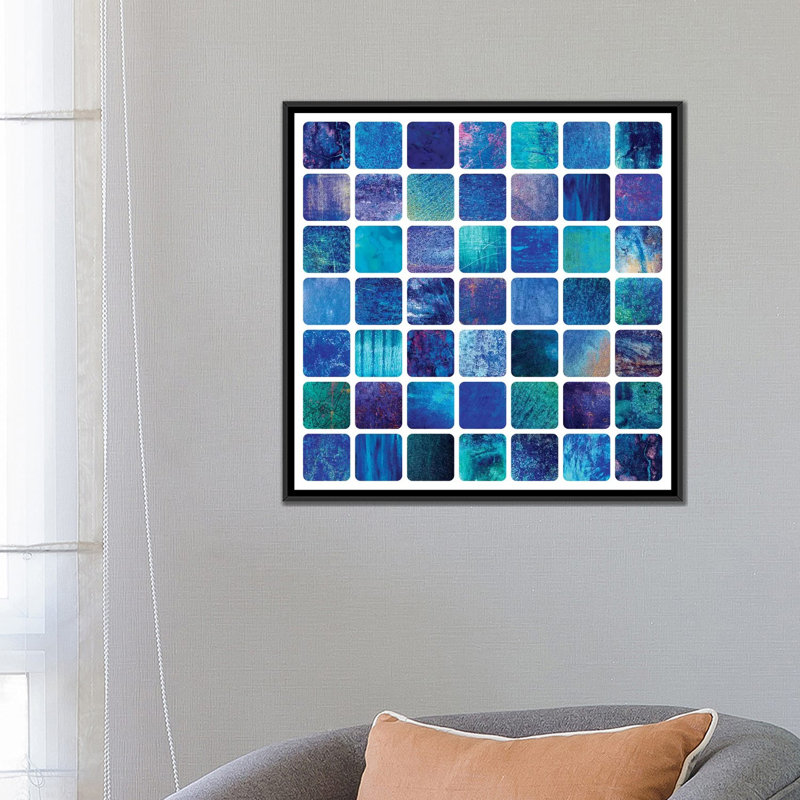 «Ocean Dreams», impression sur toile tendue, H 18 po x l 18 po x P 1,5 po, Toile encadrée noire, Pas de tapis