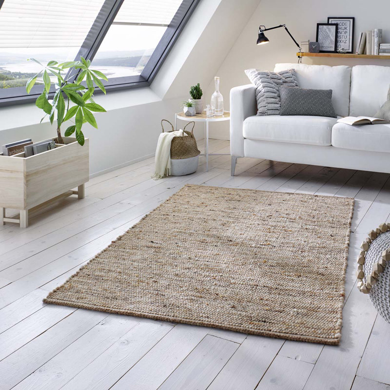 Agir Solid Colour Hand Woven Area Rug, Rectangle 200 x 240cm