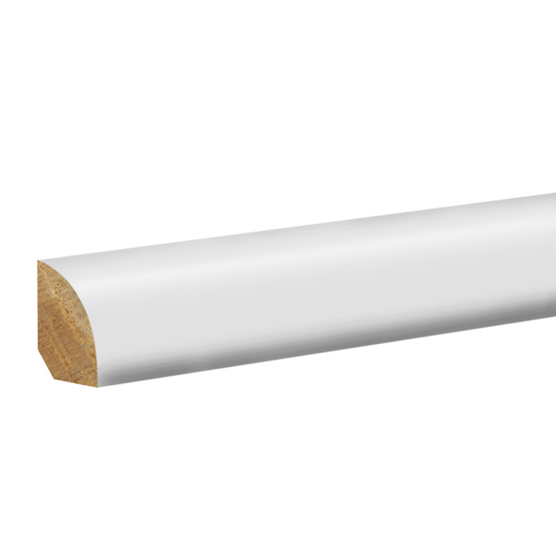 Vinyl 0.75'' W x 94.5'' L Quarter Round in White