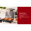 Panini Press Gourmet Fromage grillé et machine à sandwich - Gril d'intérieur électrique avec plateau d'égouttage pour des options de cuisson saines (argent)