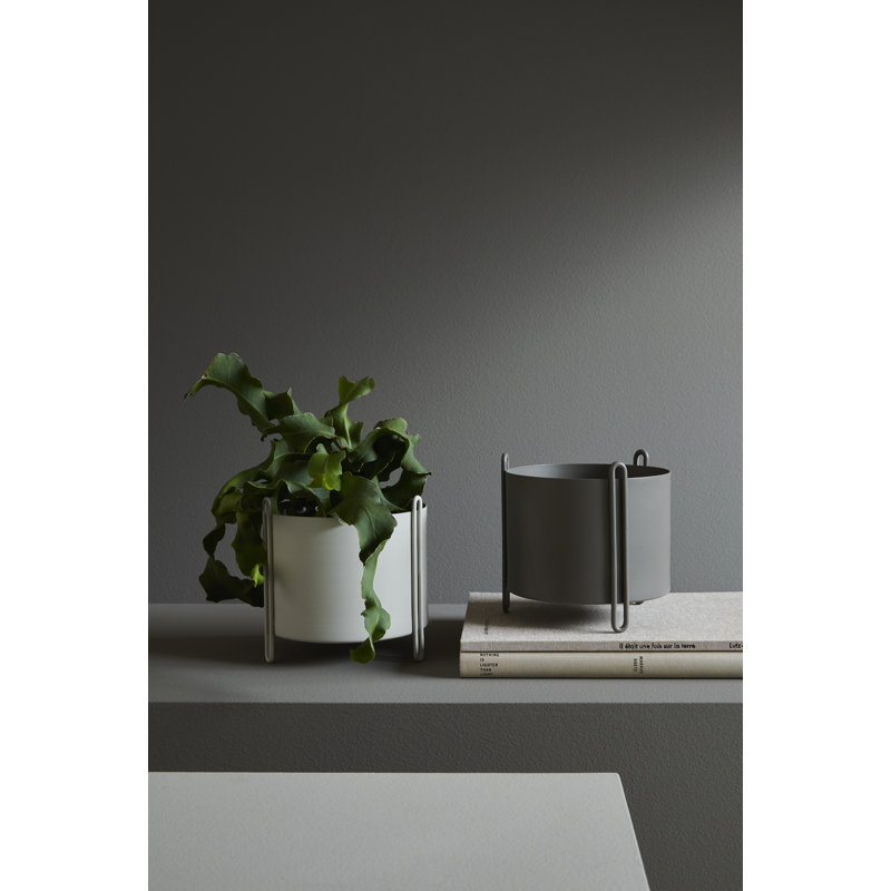 Pidestall Planter (Small), Gray