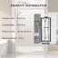 Porte de douche pivotante pliante à cadre double 30 po x 72 po, porte de douche pliante compacte, verre trempé transparent de 1/4 po avec poignée en acier inoxydable, noir mat