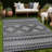 Rectangle Aldo Machine Made Polypropylene Area Rug in Black/White-1682518260